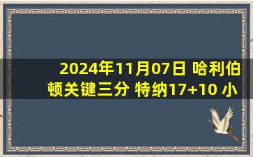 2024年11月07日 哈利伯顿关键三分 特纳17+10 小瓦格纳28+8+6 步行者力克魔术